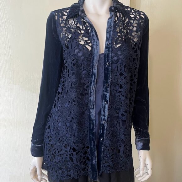 Johnny Was Jade Flicka Button Down Shirt XS - Picture 2 of 6